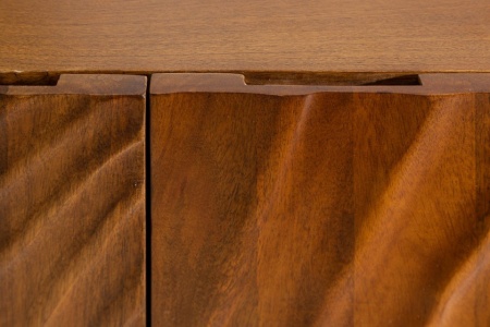 Massief dressoir SCORPION 177 cm bruin mangohout, gedetailleerd 3D-houtsnijwerk - Img 5