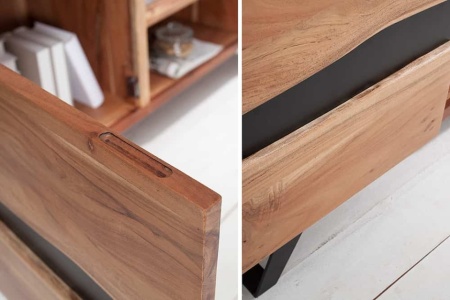 Massief houten boomstam TV Board 160cm Acacia - Img 6