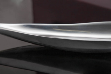 Modern decorative bowl SILVER LEAF 60cm silver aluminum - Img 6