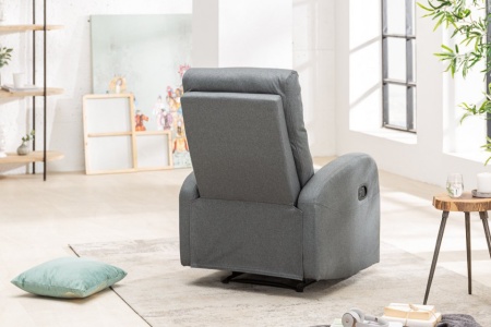 Moderne relaxfauteuil HOLLYWOOD II grijze tv-fauteuil met ligfunctie - Img 4