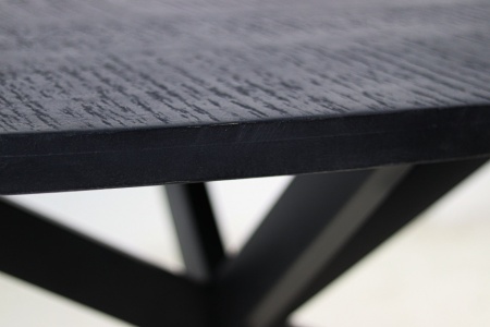 Ronde eettafel ø100 cm - Zwart mangohout/ijzer - Img 5
