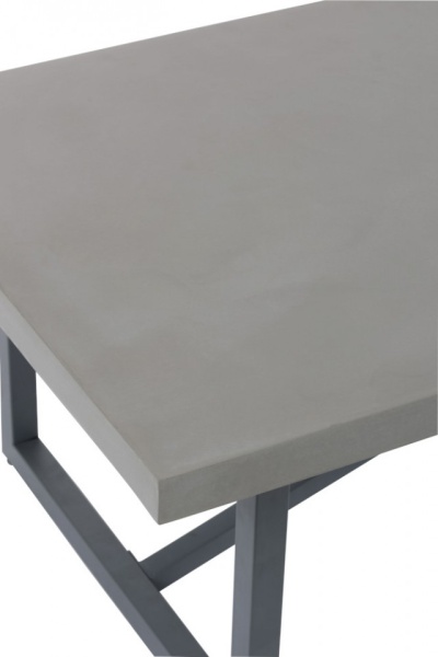 Salontafel Beton Finish Rechthoekig Hout/Metaal Grijs 120cm - Img 5