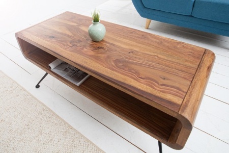 Salontafel Sheeshamhout Retro Design 100 cm - Img 4