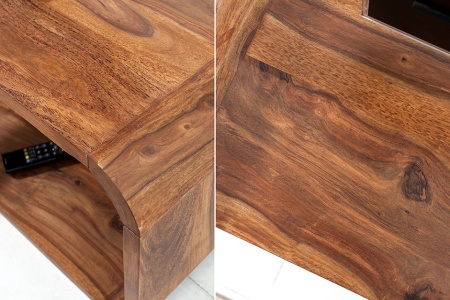 Salontafel Sheeshamhout zoals tv meubel 100 cm tv-plank met sheeshamsteen afwerking - Img 6