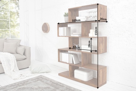 Stevige plank MAKASSAR XL 150 cm Boekenplank met sheesham steenafwerking - Img 8