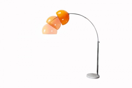 Uitschuifbare booglamp LOUNGE DEAL 175-205 cm oranje marmeren voet vloerlamp - Img 6