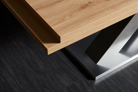 Uitschuifbare eettafel MONTREAL 180-230-280cm noest eiken met X-frame - Img 6