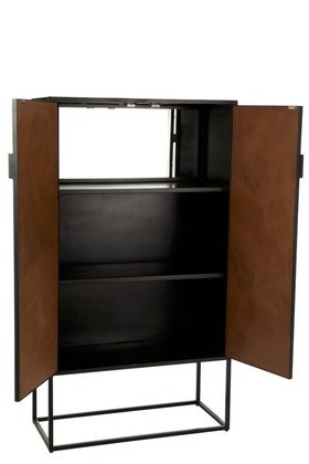 Wandkast /Mango Hout Zwart/Bruin - Img 2