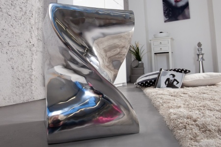 Aliminium Zilver Bijzettafel zoals hocker - Img 3