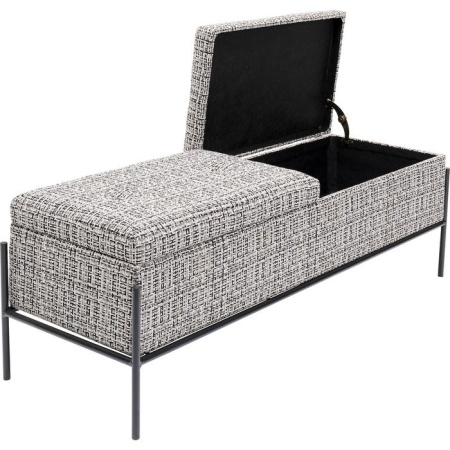 Bank 120cm met Knoppen en Opslag - Img 4