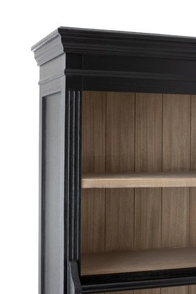Bibliotheekkast+Ladder Hout Zwart/Naturel 200cm - Img 5