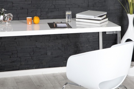 Bureau hoogglans wit white desk 160x60cm - Img 4
