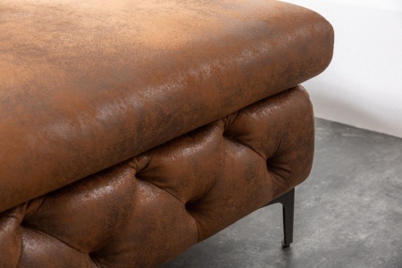 Chesterfield hoekbank MODERN BAROK 275 cm antiek bruin - Img 8