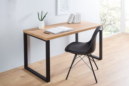 Design bureau OAK DESK 120cm eiken vintage metalen frame zwart - Img 4