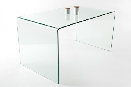 Design glazen Bureau 120 cm transparant Tafel volledig glazen tafel - Img 7