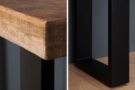 Design sidetable bureau tafel IRON CRAFT 115 cm mangohout ijzeren - Img 6