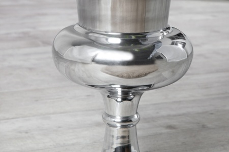 Design vaas BOAL 60cm zilveren plantenbeker aluminium - Img 4