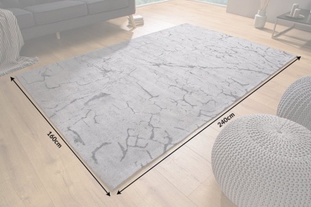 Design vloerkleed 240x160cm grijs katoen - Img 7