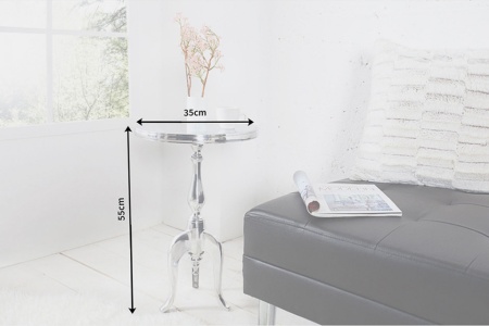 Edele design bijzettafel SAVOY 55 cm gepolijst zilver - Img 5