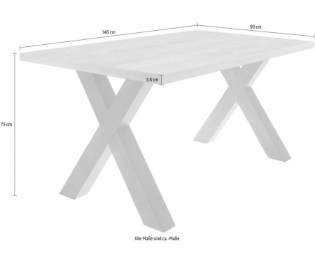 Eettafel 140cm Mister X-frame onderstel - Img 4