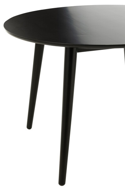 Eettafel Vintage Rond Hout Zwart 105 - Img 2