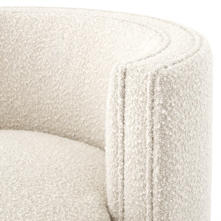 Eichholtz SWIVEL DRAAISTOEL / Fauteuil AMANDA Bouclé cream - Img 5