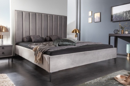 Elegant bed 180x200 cm zilvergrijs fluweel incl Lattebodem - Img 4