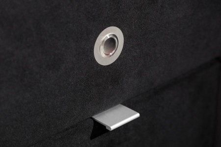 Elegant nachtkastje VERSAILLES 43cm zwart fluweel met lade indirecte verlichting - Img 4
