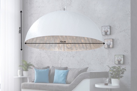 Elegante design hanglamp 70cm wit zilver Model Glow hanglamp - Img 8