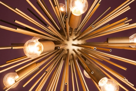 Elegante hanglamp SUNLIGHT 50cm gouden hanglamp - Img 6