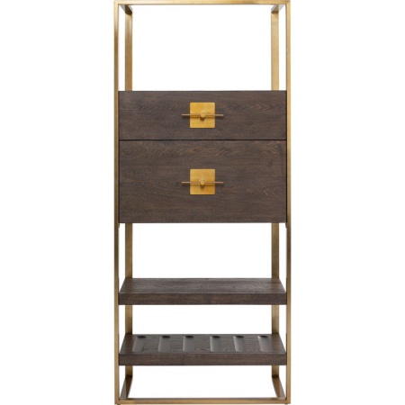 Exclusieve Barkast Osaka 192cm hoog met messing goud - Img 2