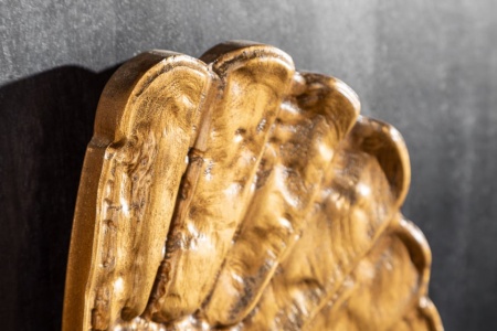 Extravagante hoge kast ANGEL 70 cm zwart mangohout met gouden vleugels - Img 4