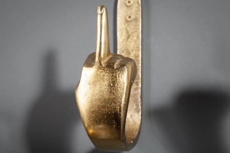 Extravagante kapstokhaken FINGERS goud set van 3 wandkapstok - Img 6