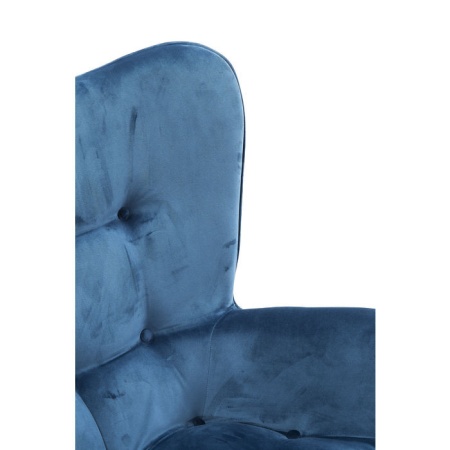 Fauteuil Zwart Vicky Velvet Blauwgroen - Img 5