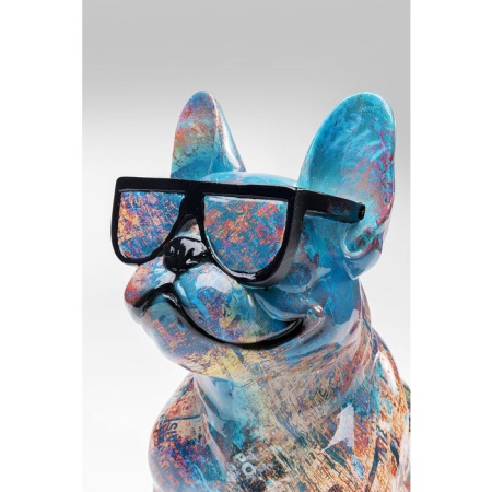 Gekleurde Deco Figuur Bulldog met zonnebril - Img 2