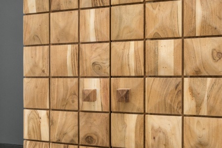 Handgemaakte barkast Moskou 130 cm acacia massief hout 3D effect - Img 5