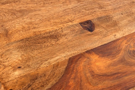Handgemaakte bijzettafel MAKASSAR 45cm plank met Sheesham steenafwerking - Img 6