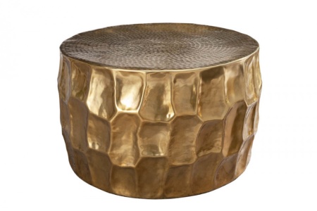 Handgemaakte salontafel ORGANIC ORIENT 68 cm goud gehamerd design - Img 7