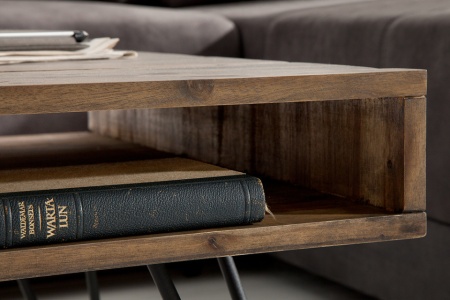 Handgemaakte salontafel SCORPION 110 cm acacia haarspeldpoten - Img 4
