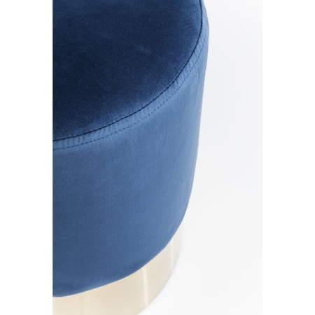 Hocker stof blauw Messing Ø35cm - Img 3