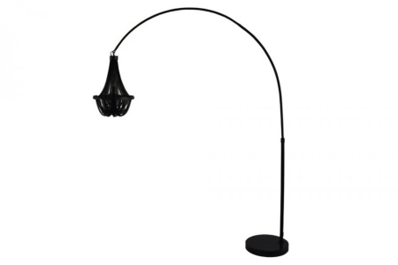 In hoogte verstelbare vloerlamp ROYAL 210 cm zwart met kroonluchter - Img 2