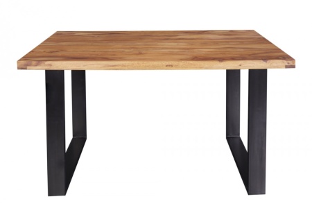 Industrieel design Massieve eettafel 120cm Sheesham Hout - Img 8