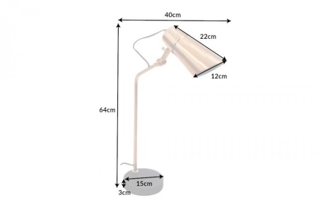 Industriële tafellamp 64 cm goud met zwart marmeren voet - Img 2