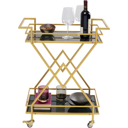 Kare Design Bar Trolley Piramides Glas Gehard veiligheidsglas Gekleurd - Img 6