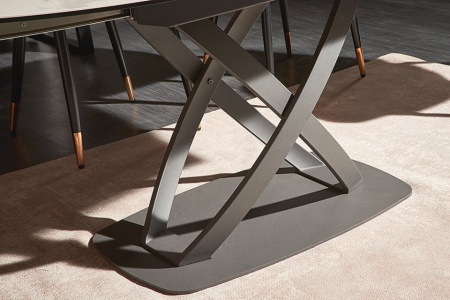 Keramiek eettafel uitschuifbaar 130-190cm wit marmer - Img 8