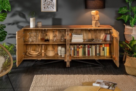 Massief dressoir LIVING 175 cm mangohout organisch design - Img 2