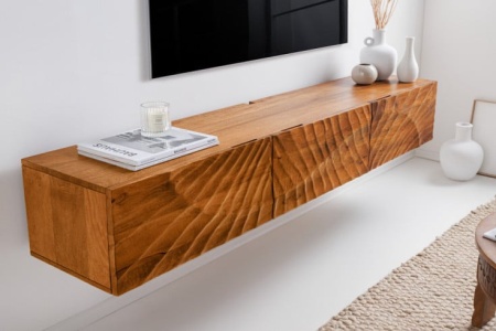 Massief houten tv-meubel SCORPION 160cm bruine mango lowboard wandkast - Img 4