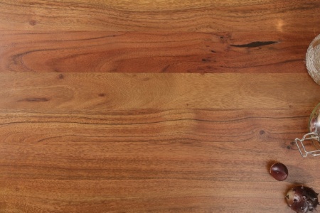 Massieve boomstam eettafel MAMMUT NATURE 180cm acacia 3,5cm tafelblad roestvrijstalen poten - Img 6