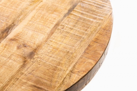Massieve eettafel IRON CRAFT 80 cm rond natuurlijk mangohout - Img 6