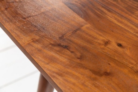 Massieve eettafel MYSTIC LIVING 160cm bruin goud acaciahout in retro design - Img 6